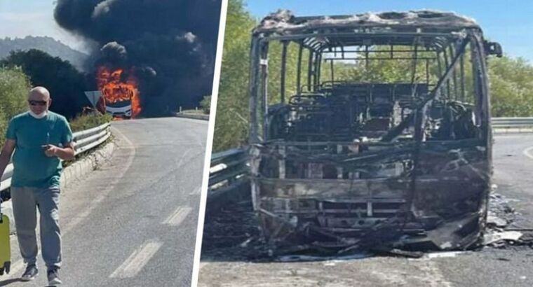 ЧП в Турции: автобус, перевозивший российских туристов, сгорел дотла