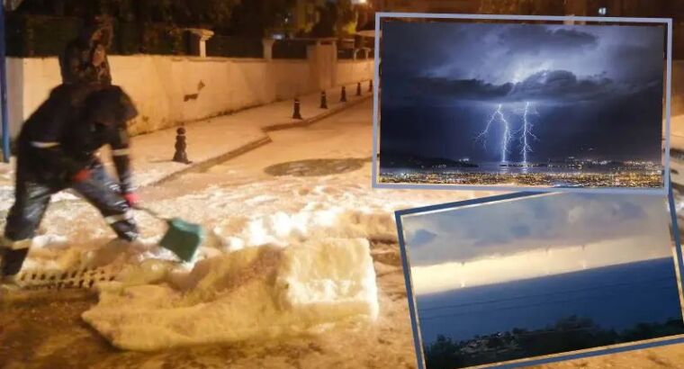 Непогода на курортах: Сильный град в Мармарисе, смерчи в Фетхие