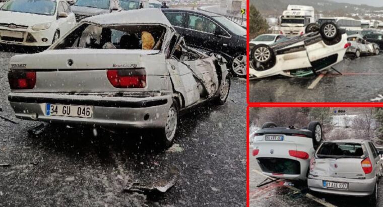 Цепная авария на трассе TEM