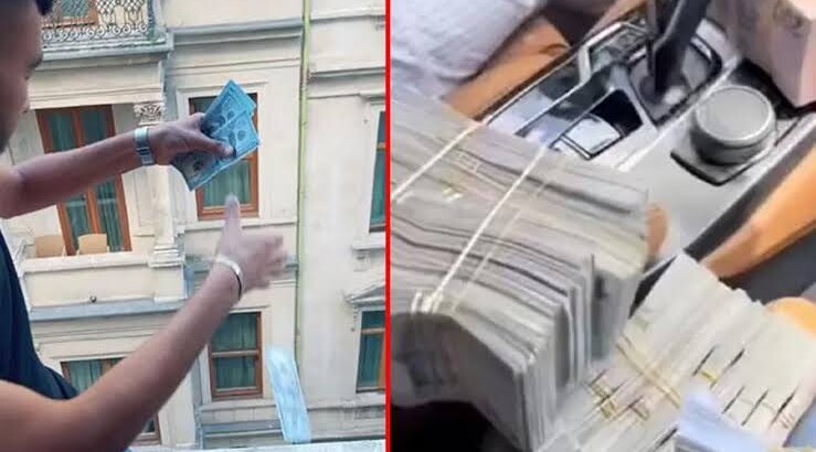 Мужчина, разбрасывающий деньги из окна отеля, был задержан