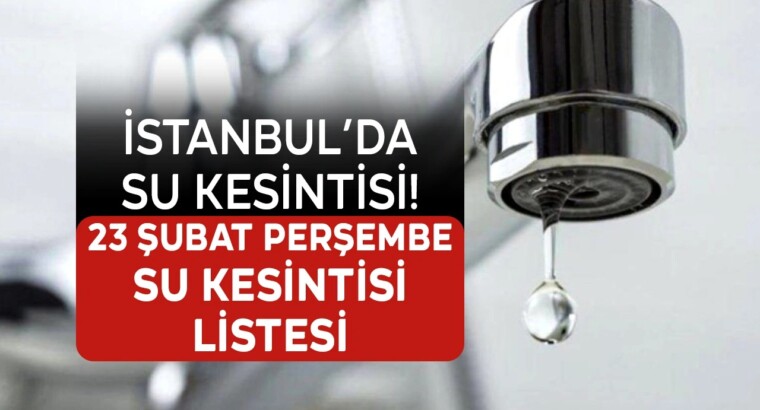 Завтра в этих районах Стамбула отключат воду