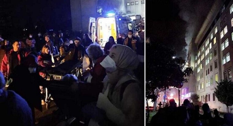 В государственной больнице в Ускюдаре в Стамбуле произошел пожар