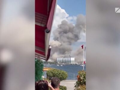 Детонацию зерновой пыли назвали причиной взрыва в порту в Турции