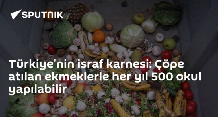 Данные по отходам в Турции: каждый год можно построить 500 школ, если не выбрасывать хлеб в мусор