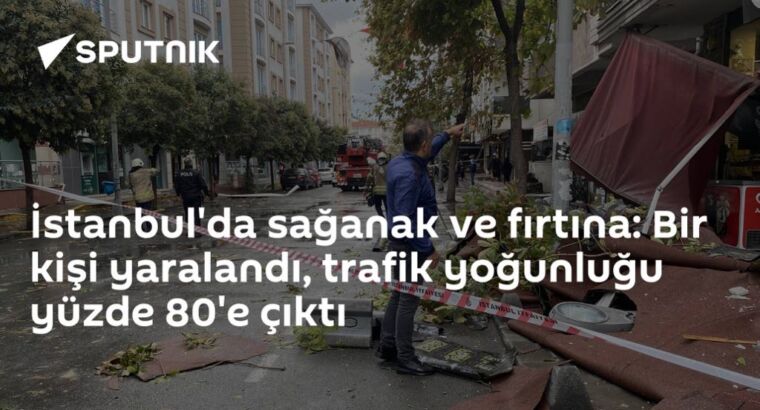 Ливень и гроза в Стамбуле не проходят незаметно
