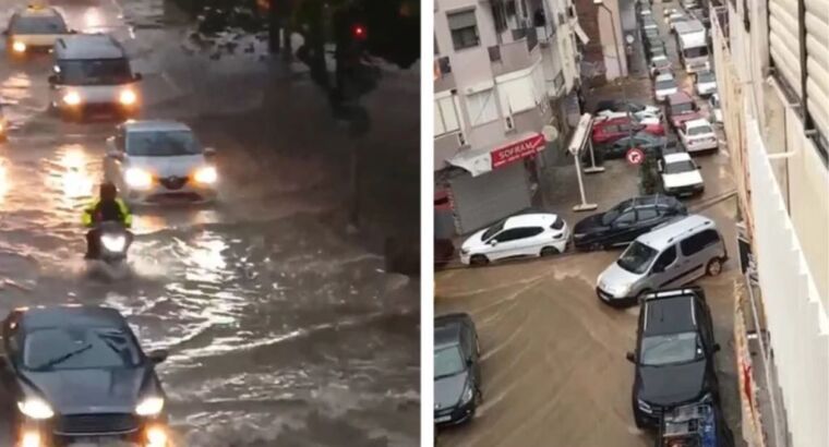 Самый популярный округ Измира затопило