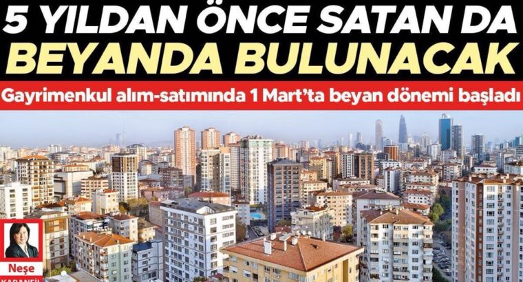 С 1 марта начался период декларации купли-продажи недвижимости