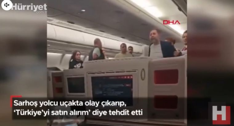 Пьяный пассажир устроил скандал в самолёте: “Я куплю Турцию!”