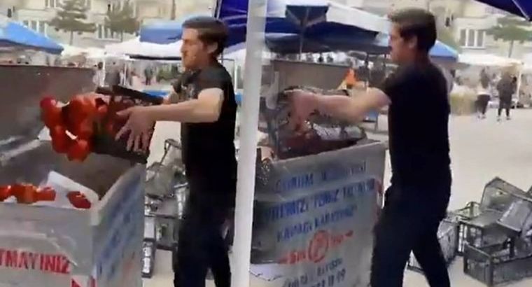 В Чоруме продавцу грозит штраф до 17 миллионов лир за выброшенные помидоры