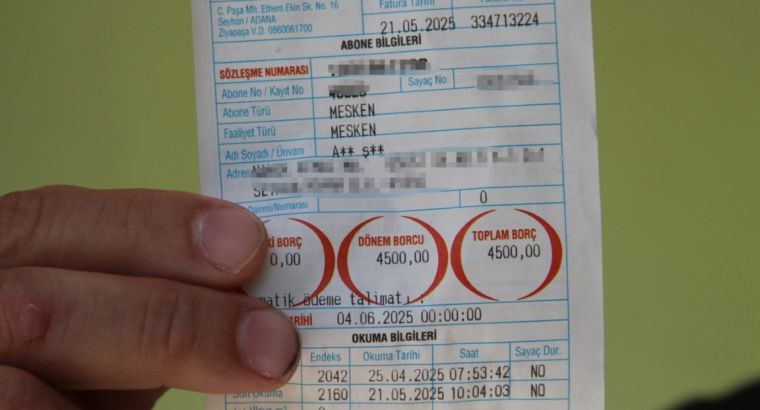 В Адане мужчина получил счёт за воду на 4 500 лир: «Даже с бассейном столько не вышло бы»