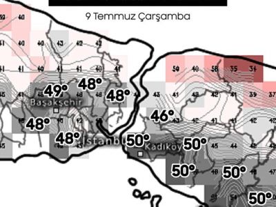 В среду температура асфальта в Стамбуле может достичь 50 градусов!